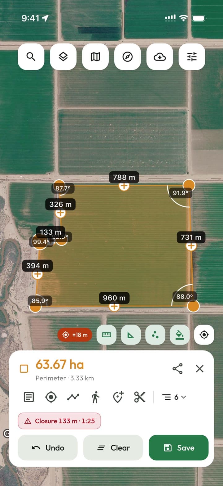 Acrea: Measure on the map
